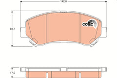 Bremsbelagsatz Scheibenbremse Vorderachse für NISSAN QASHQAI / +2 I ROGUE