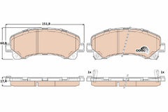 Bremsbelagsatz Scheibenbremse Vorderachse für ISUZU D-MAX I