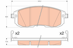 Bremsbelagsatz Scheibenbremse Vorderachse für NISSAN BLUEBIRD SYLPHY / III CUBE