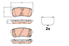 Bremsbelagsatz Scheibenbremse Hinterachse für HYUNDAI KIA TUCSON Kasten/SUV
