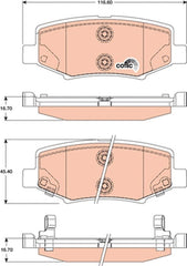 Bremsbelagsatz Scheibenbremse Hinterachse für DODGE JEEP NITRO VAN CHEROKEE