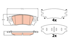 Bremsbelagsatz Scheibenbremse Hinterachse für LEXUS NX