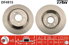 2x Bremsscheibe Hinterachse für MERCEDES-BENZ S-KLASSE SL