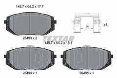 Bremsbelagsatz Scheibenbremse Vorderachse für HYUNDAI KIA GENESIS IONIQ 5 6