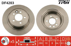 2x Bremsscheibe Hinterachse für MG ROVER ZT ZT- T 75 I Tourer