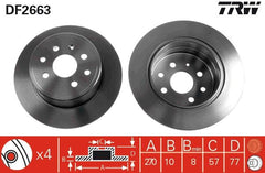 2x Bremsscheibe Hinterachse für OPEL CALIBRA A VECTRA CC