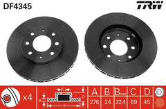 2x Bremsscheibe Vorderachse für MITSUBISHI GALANT VI Stufenheck VII VIII Kombi
