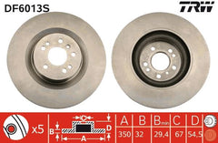 2x Bremsscheibe Vorderachse für MERCEDES-BENZ GL-KLASSE M-KLASSE R-KLASSE