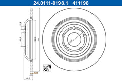 2x Bremsscheibe Hinterachse für FORD FOCUS IV Stufenheck Turnier KUGA III