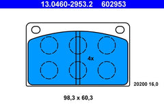 Bremsbelagsatz Scheibenbremse Vorderachse für VOLVO 140 Kombi 164 240 260 Coupe