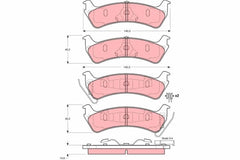 Bremsbelagsatz Scheibenbremse Hinterachse für FORD USA JEEP WINDSTAR CHEROKEE