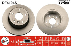 2x Bremsscheibe Vorderachse für LAND ROVER DISCOVERY II