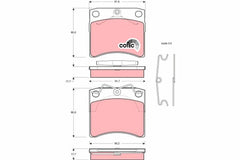 Bremsbelagsatz Scheibenbremse Vorderachse für VW CALIFORNIA T4 Camper