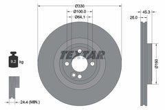 2x Bremsscheibe Vorderachse für MINI