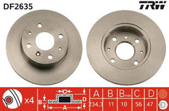 2x Bremsscheibe Vorderachse für DAIHATSU GEELY CHARADE II III IV CK MR