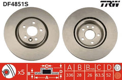 2x Bremsscheibe Vorderachse für VOLVO S60 II S80 V60 I V70 III XC70 Cross