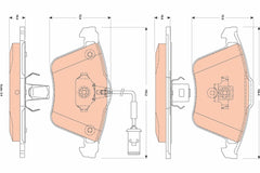 Bremsbelagsatz Scheibenbremse Vorderachse für VOLVO S40 II V50