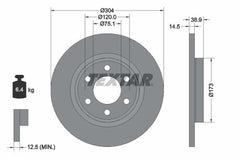 2x Bremsscheibe Hinterachse für FORD TOURNEO CUSTOM V710 Bus TRANSIT Kasten