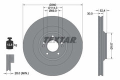 2x Bremsscheibe Vorderachse für HYUNDAI i30 FASTBACK KONA