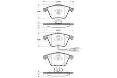 Bremsbelagsatz Scheibenbremse Vorderachse für AUDI SEAT SKODA VW A3 Sportback