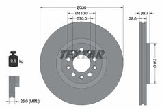 2x Bremsscheibe Vorderachse für ALFA ROMEO JEEP 159 Sportwagon BRERA GIULIETTA