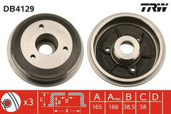 2x Bremstrommel Hinterachse für CITROËN PEUGEOT AX SAXO Hatchback van 106 I II