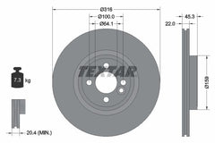 2x Bremsscheibe Vorderachse für MINI Cabriolet Roadster CLUBMAN Coupe