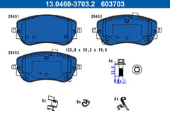 Bremsbelagsatz Scheibenbremse Vorderachse für FIAT ABARTH 500e Cabriolet 500E