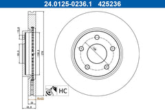 2x Bremsscheibe Vorderachse für FORD PUMA