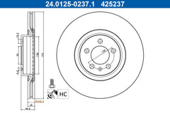 2x Bremsscheibe Vorderachse für VW POLO VI