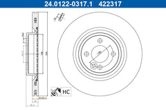 2x Bremsscheibe Vorderachse für MINI CLUBMAN Cabriolet Coupe Roadster