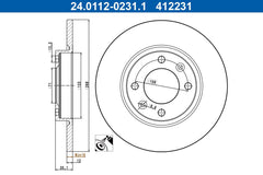 2x Bremsscheibe Hinterachse für CITROËN OPEL PEUGEOT DS C4 X III CORSA F MOKKA